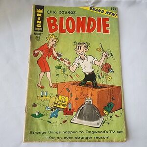 King Comics Blondie Comic Book August #164 Gold Age TV Home Repair‎ Rare VG Key